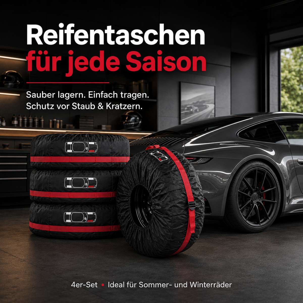 Reifenschutzhüllen 4er-Set – Staubdicht & Wasserabweisend
