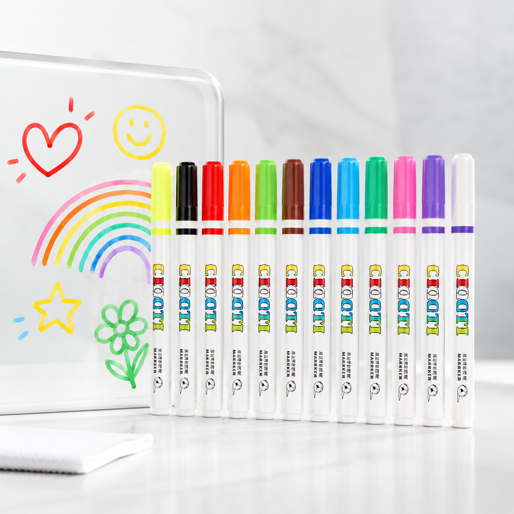 12er Set abwischbare Flüssigkreide-Marker für Fahrzeugoberflächen und Glas