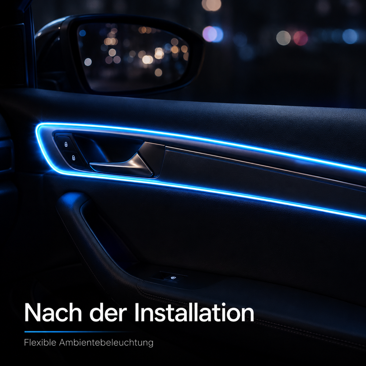 FlexGlow Auto Ambientebeleuchtung – Flexible Neon-Lichtleiste 1–5 m