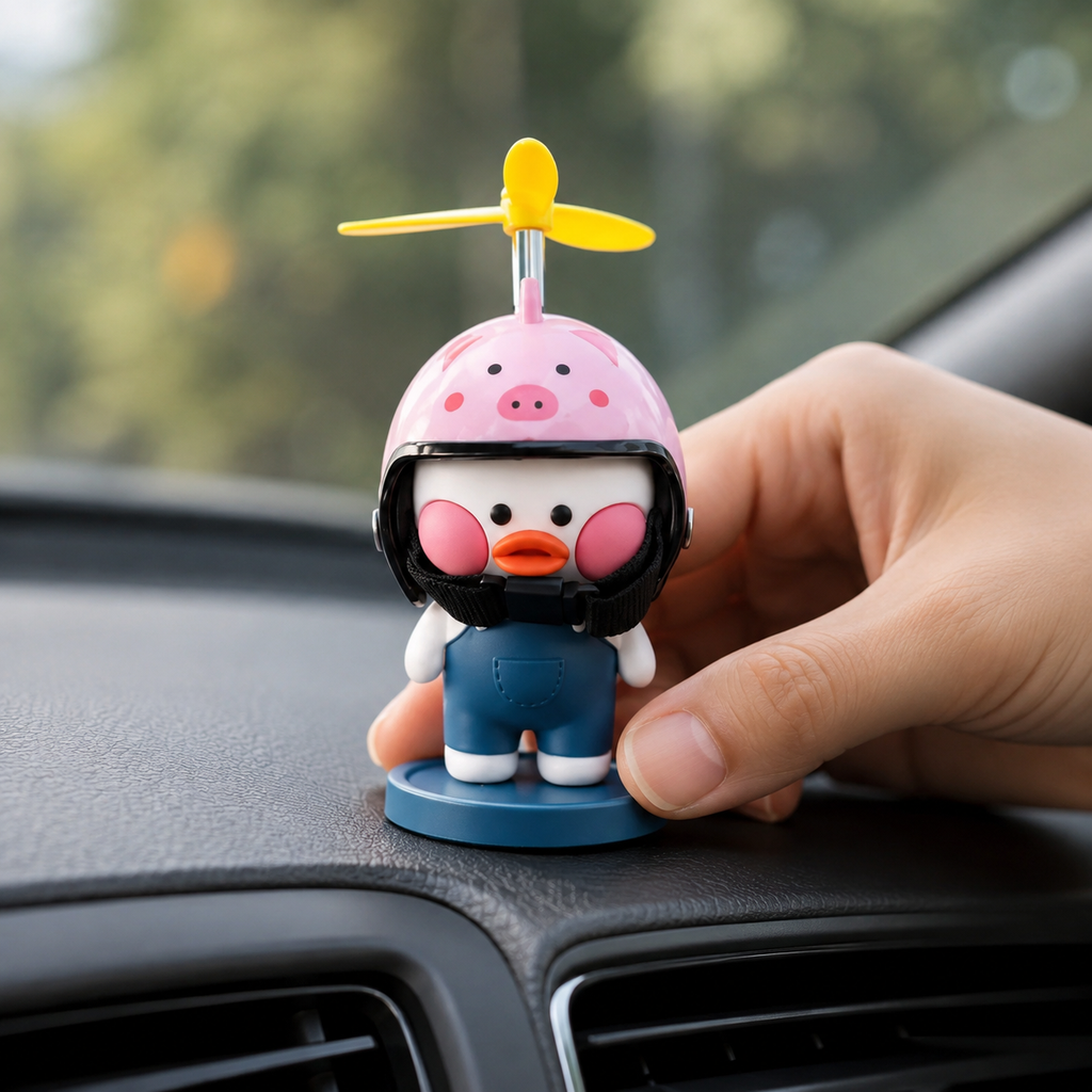 Auto-Deko Ente mit Propeller – dein lustiger Beifahrer