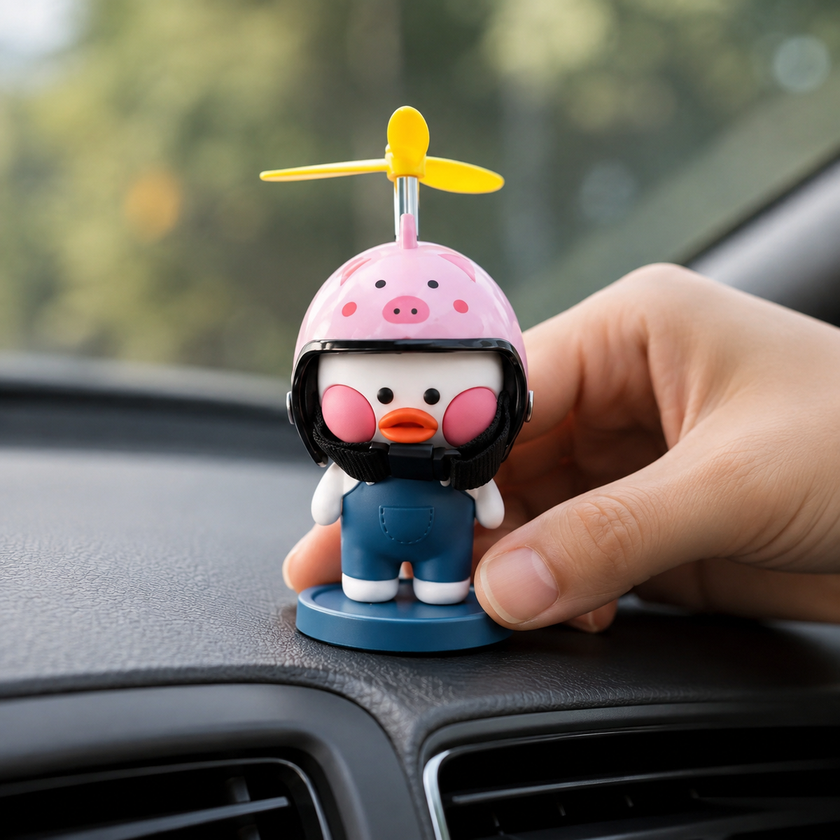 Auto-Deko Ente mit Propeller – dein lustiger Beifahrer