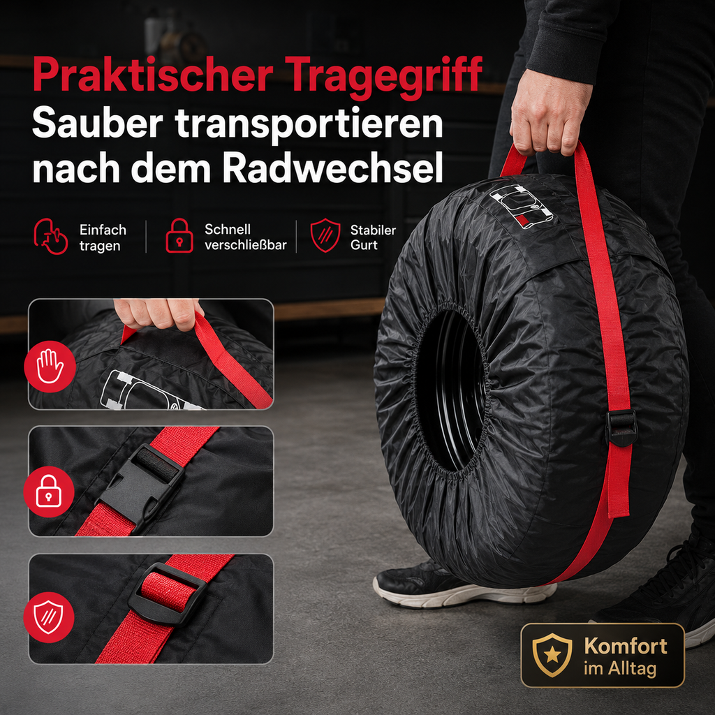 Reifenschutzhüllen 4er-Set – Staubdicht & Wasserabweisend