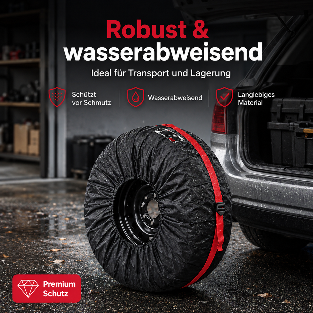 Reifenschutzhüllen 4er-Set – Staubdicht & Wasserabweisend