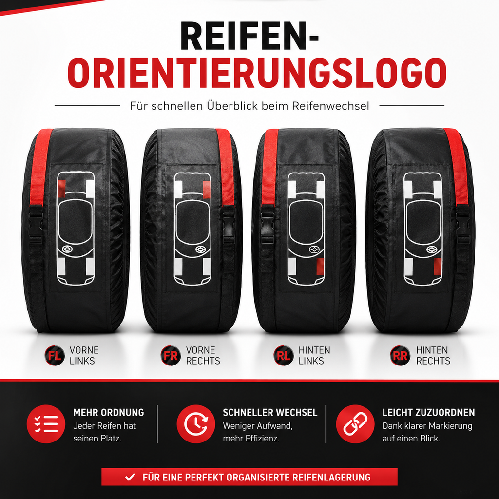 Reifenschutzhüllen 4er-Set – Staubdicht & Wasserabweisend