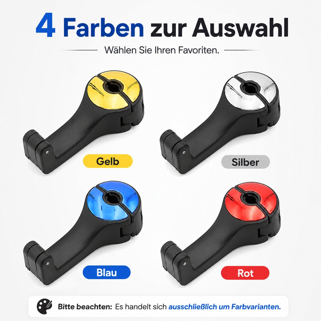 2-in-1 Kopfstützen-Haken mit Smartphone-Halter fürs Auto
